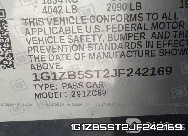 1G1ZB5ST2JF242169 фото 10
