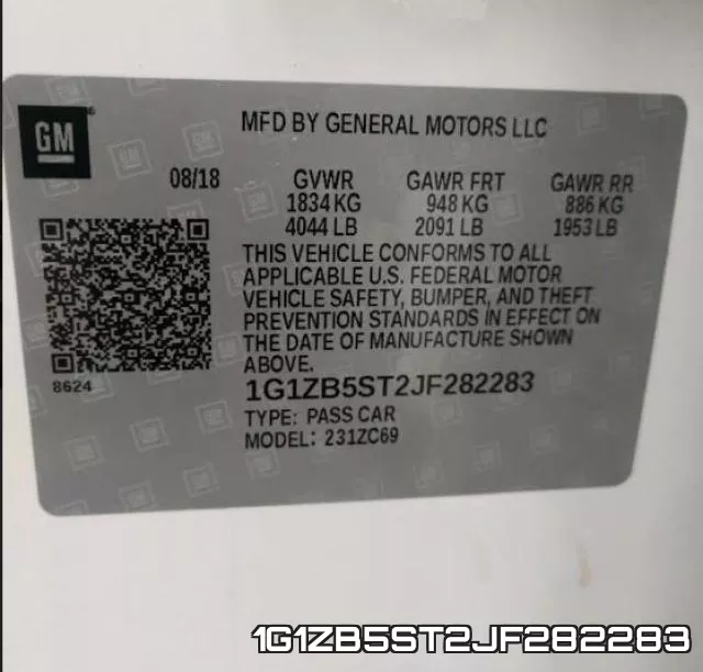 1G1ZB5ST2JF282283 фото 9