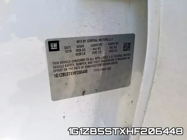1G1ZB5STXHF206448 фото 2