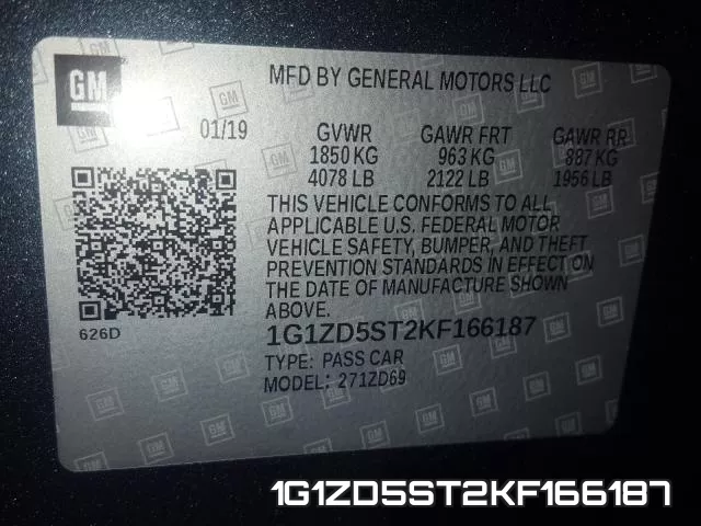 1G1ZD5ST2KF166187 фото 2