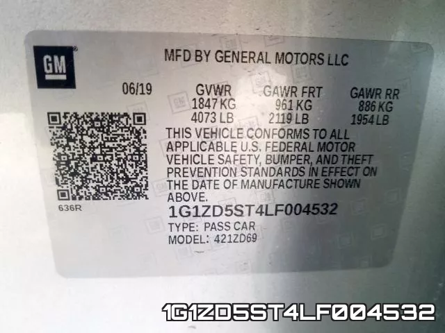 1G1ZD5ST4LF004532 фото 2