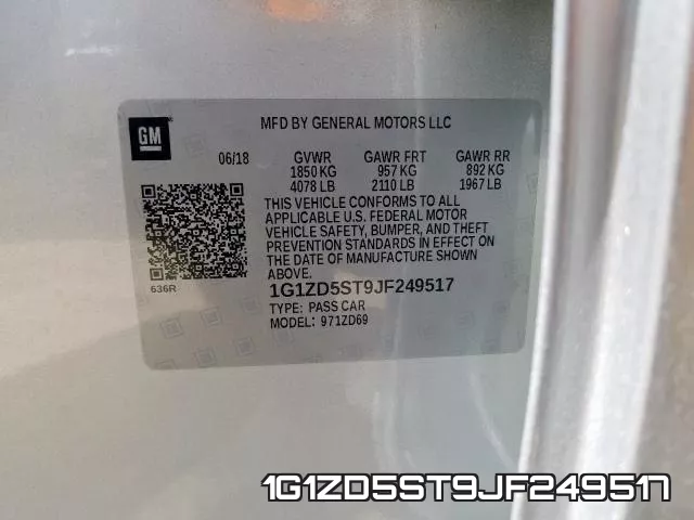1G1ZD5ST9JF249517 фото 2