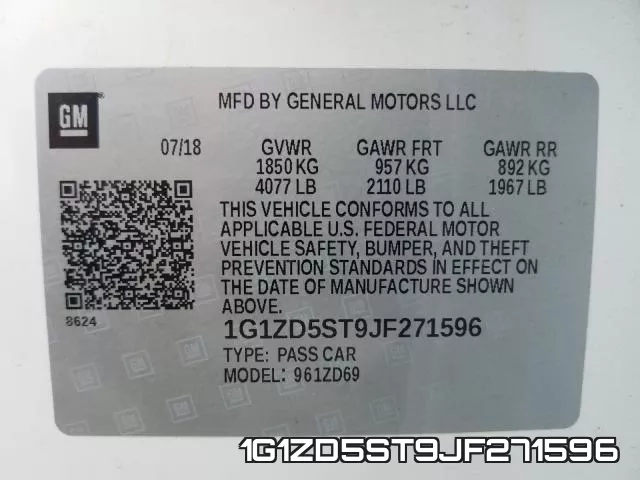 1G1ZD5ST9JF271596 фото 2