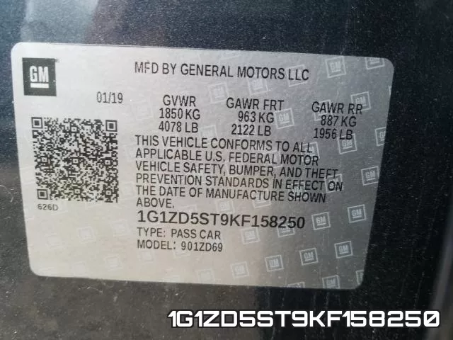 1G1ZD5ST9KF158250 фото 2