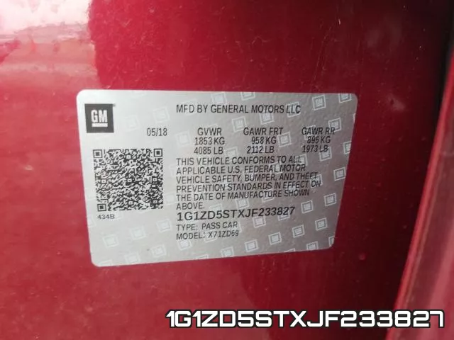 1G1ZD5STXJF233827 фото 2