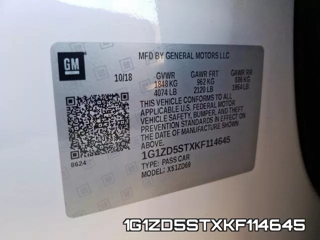 1G1ZD5STXKF114645 фото 2