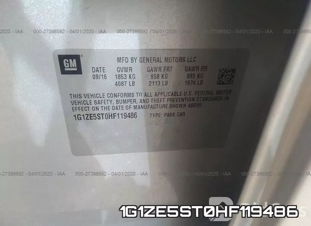 1G1ZE5ST0HF119486 фото 10