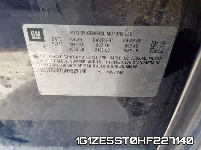 1G1ZE5ST0HF227140 фото 2