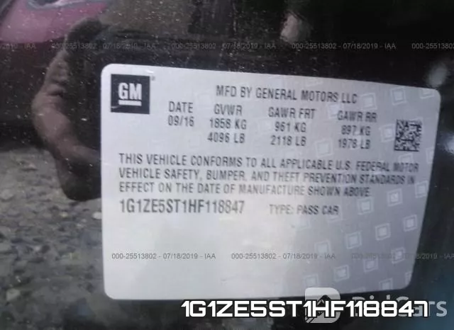 1G1ZE5ST1HF118847 фото 10
