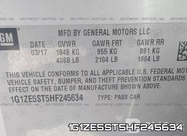 1G1ZE5ST5HF245634 фото 10