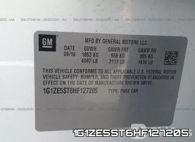 1G1ZE5ST6HF127205 фото 10