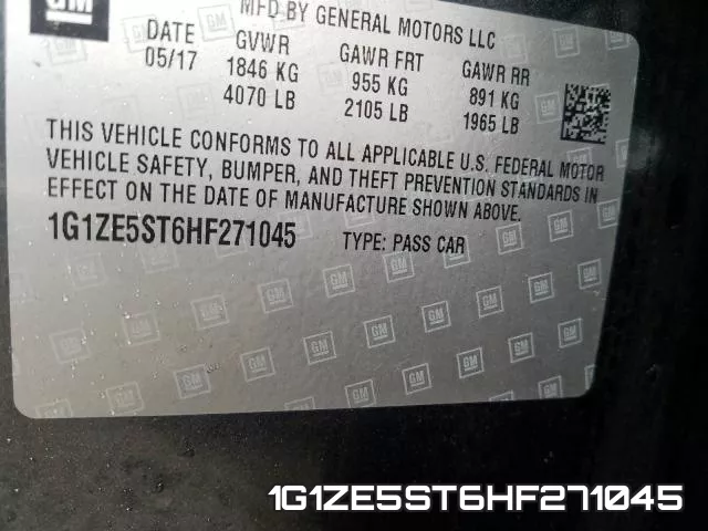 1G1ZE5ST6HF271045 фото 2