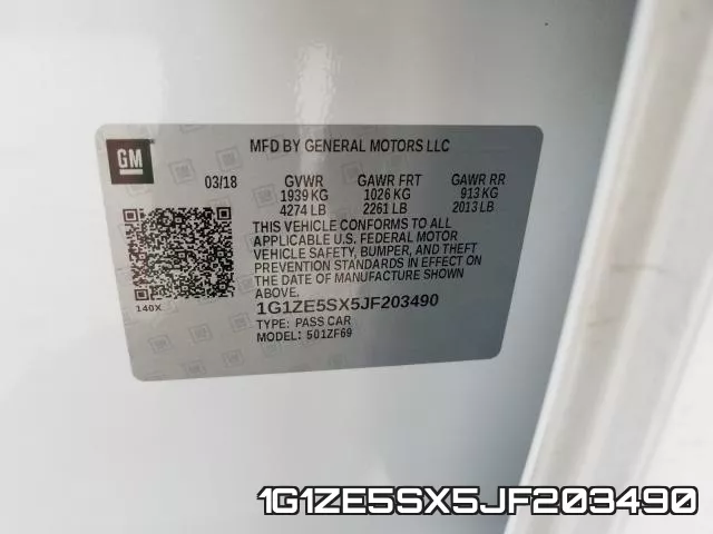 1G1ZE5SX5JF203490 фото 2