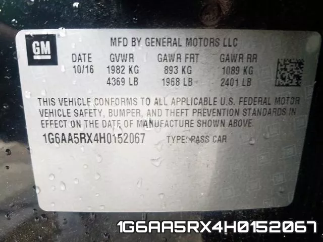 1G6AA5RX4H0152067 фото 2