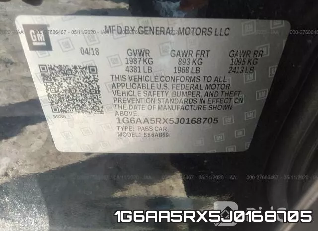 1G6AA5RX5J0168705 фото 10