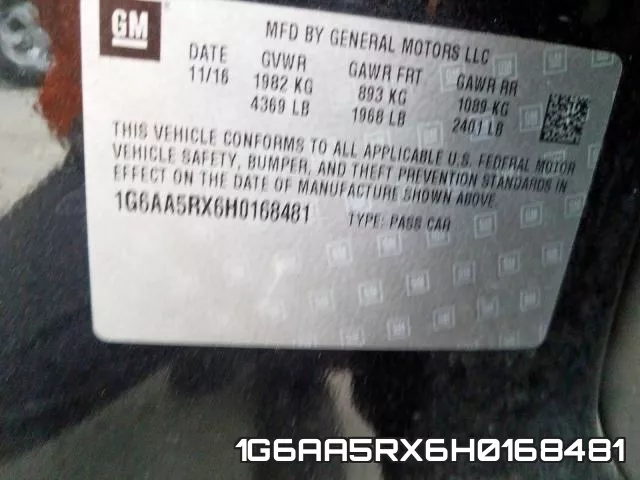 1G6AA5RX6H0168481 фото 2