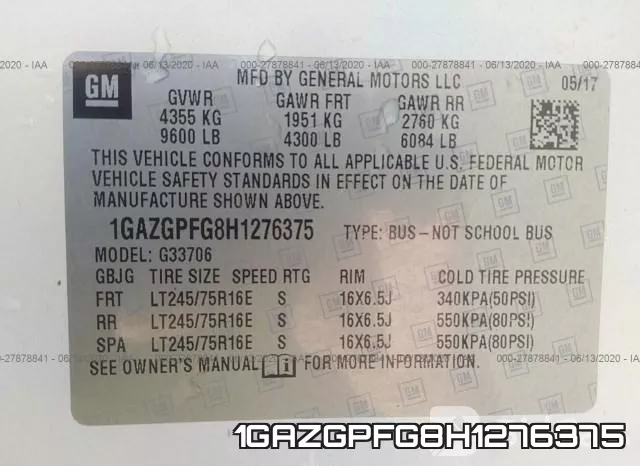 1GAZGPFG8H1276375 фото 10