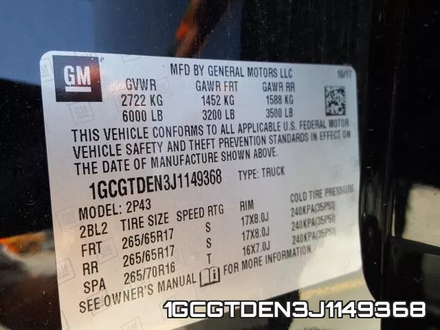 1GCGTDEN3J1149368 фото 2