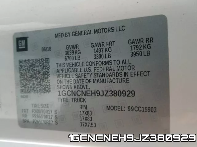 1GCNCNEH9JZ380929 фото 2