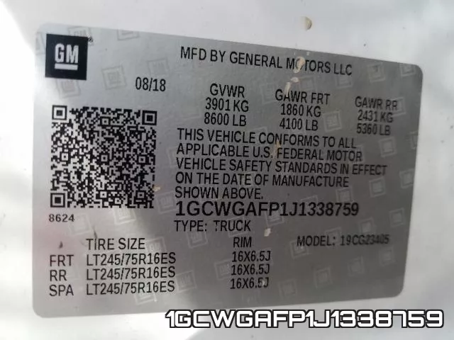 1GCWGAFP1J1338759 фото 2