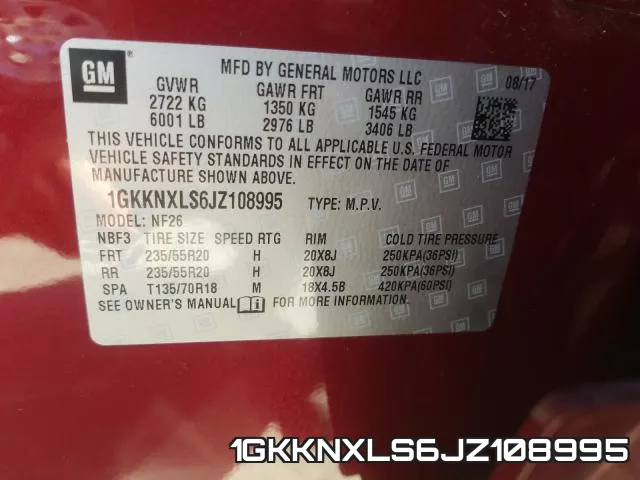 1GKKNXLS6JZ108995 фото 2