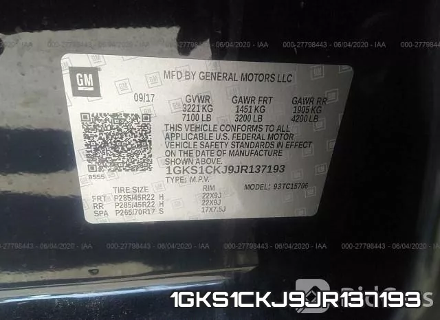 1GKS1CKJ9JR137193 фото 10