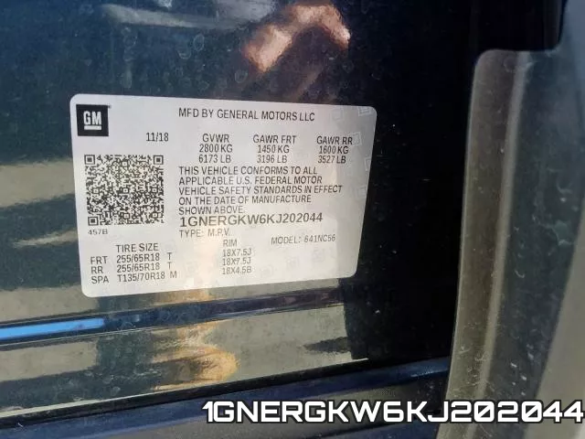 1GNERGKW6KJ202044 фото 2