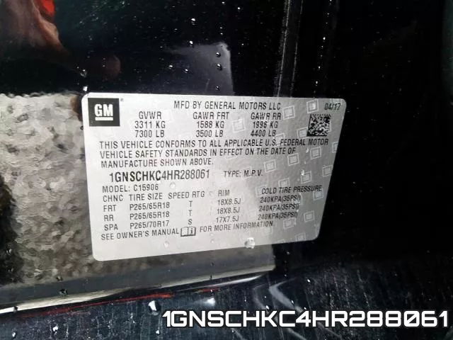 1GNSCHKC4HR288061 фото 2