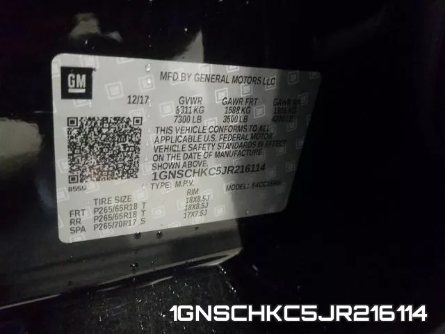 1GNSCHKC5JR216114 фото 2