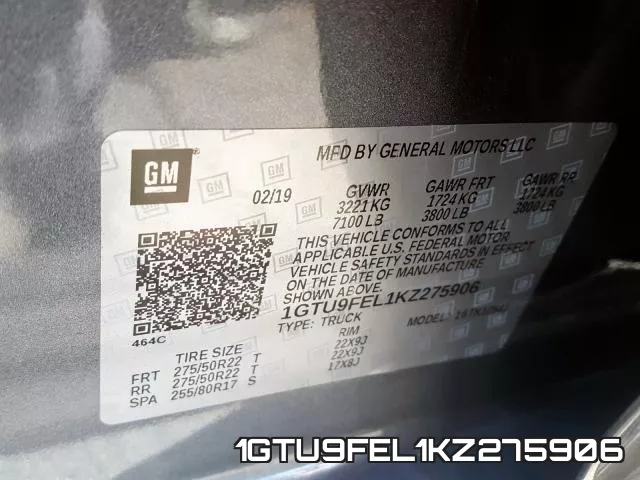 1GTU9FEL1KZ275906 фото 2