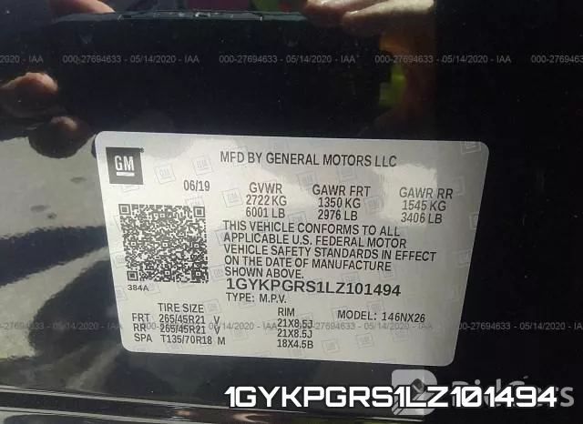 1GYKPGRS1LZ101494 фото 10