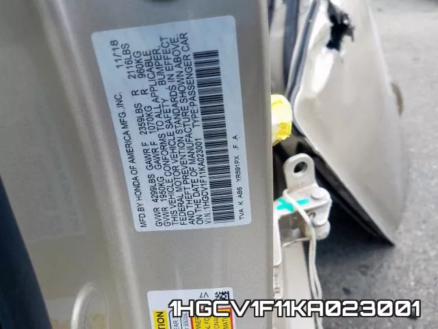 1HGCV1F11KA023001 фото 2