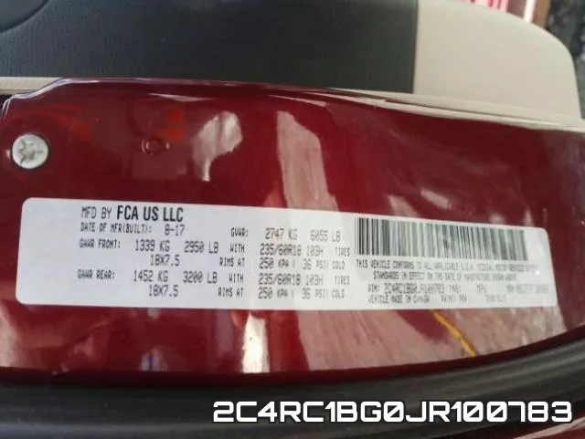 2C4RC1BG0JR100783 фото 2