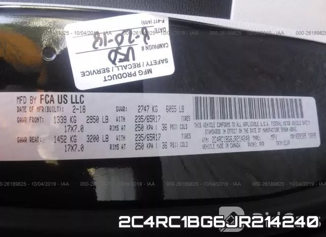2C4RC1BG6JR214240 фото 10