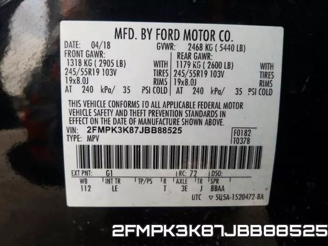 2FMPK3K87JBB88525 фото 2