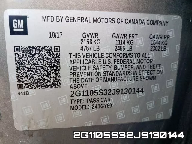 2G1105S32J9130144 фото 2