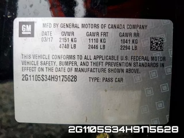2G1105S34H9175628 фото 2