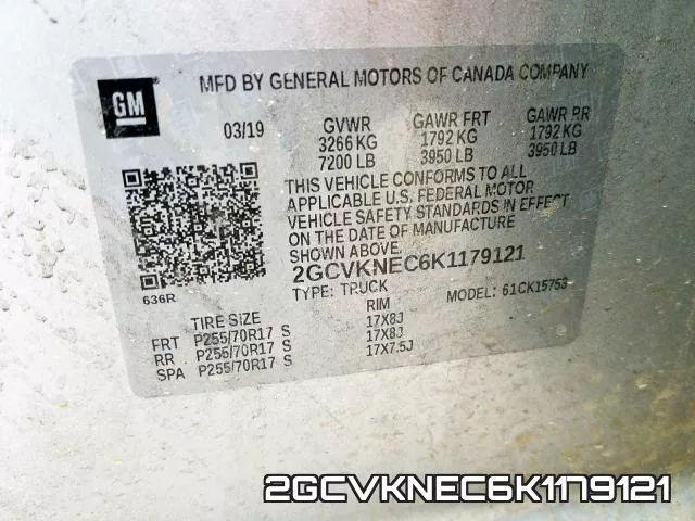 2GCVKNEC6K1179121 фото 2