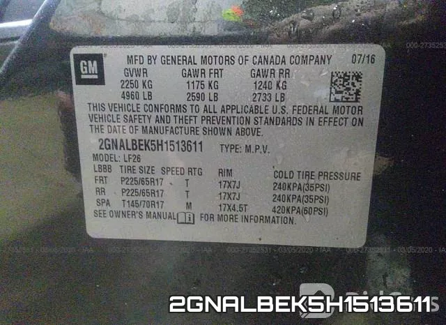 2GNALBEK5H1513611 фото 10