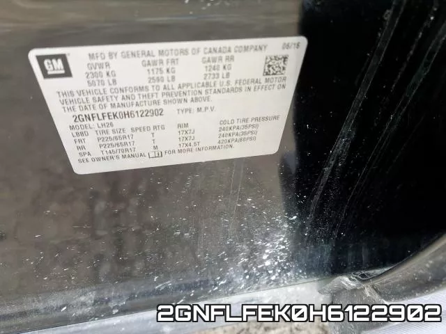 2GNFLFEK0H6122902 фото 2