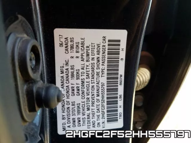 2HGFC2F52HH555797 фото 2