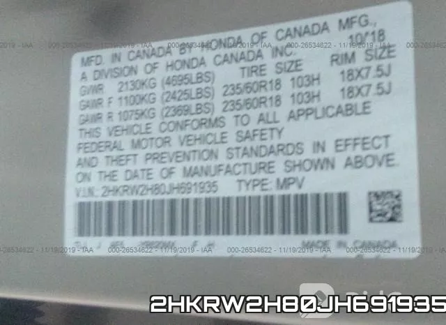 2HKRW2H80JH691935 фото 10