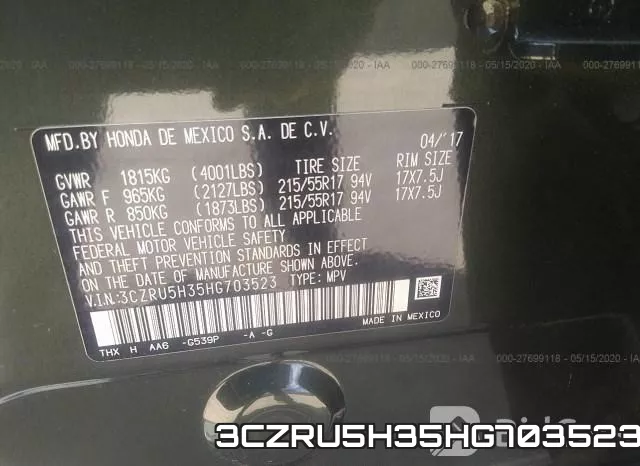 3CZRU5H35HG703523 фото 10