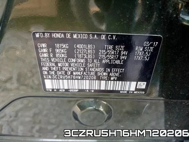 3CZRU5H76HM720206 фото 2