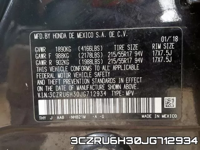 3CZRU6H30JG712934 фото 2