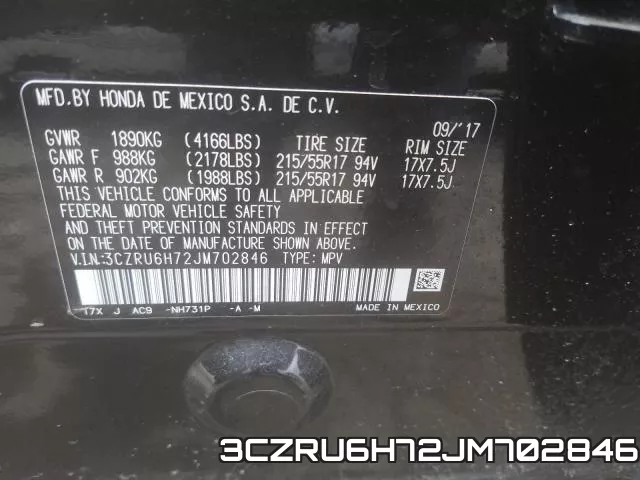 3CZRU6H72JM702846 фото 2