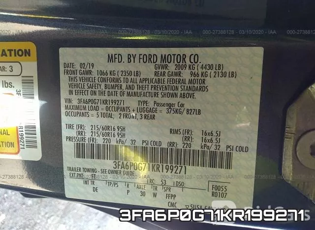 3FA6P0G71KR199271 фото 10