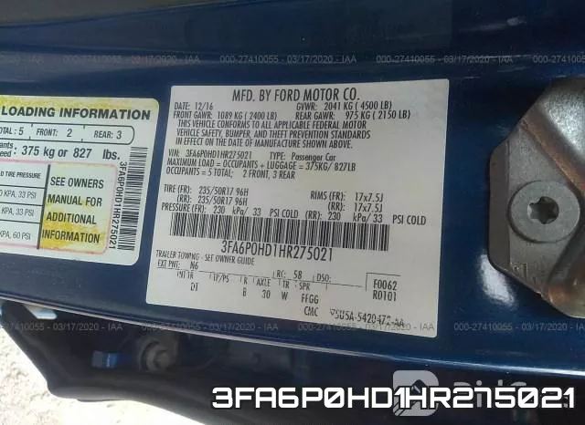 3FA6P0HD1HR275021 фото 10