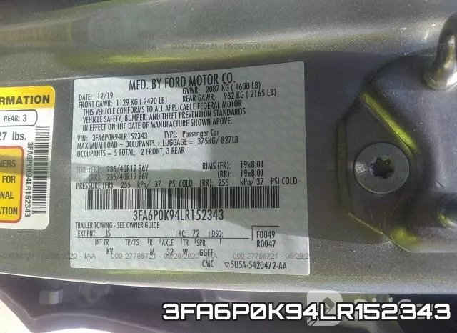 3FA6P0K94LR152343 фото 10