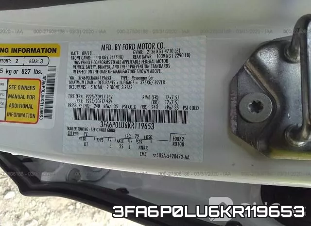 3FA6P0LU6KR119653 фото 10